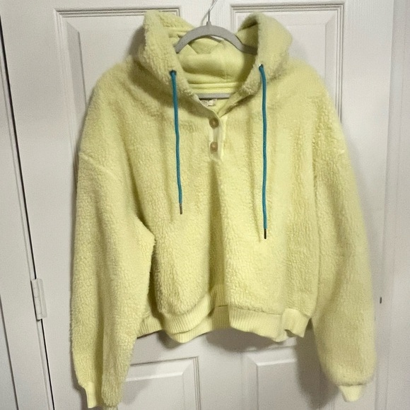 Anthropologie porridge Quinn Sherpa Fleece Hoodie size XL - Picture 3 of 9